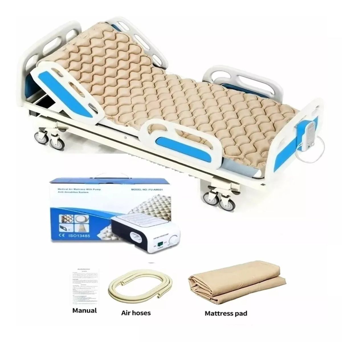 GENERICO - Colchon Antiescaras Con Motor + Kit Reparacion