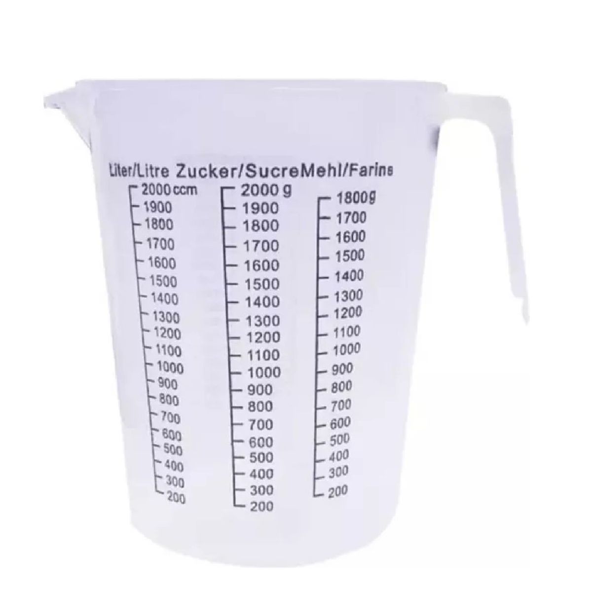 GENERICO - Jarra Medidora 2 Litros Cocina Pastelería Plastica