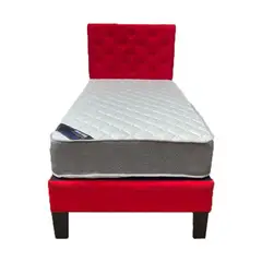 MUEBLES HVM - Cama HVM 15P Rojo Respaldo Pmadera.