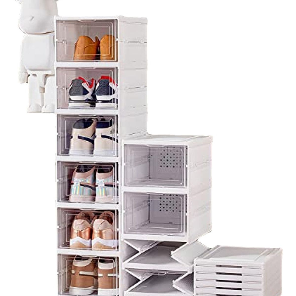 GENERICO - 6 Cajas De Zapatos De Una Pieza Plegables Sin Instalación