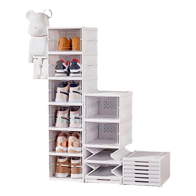 GENERICO - 6 Cajas De Zapatos De Una Pieza Plegables Sin Instalación