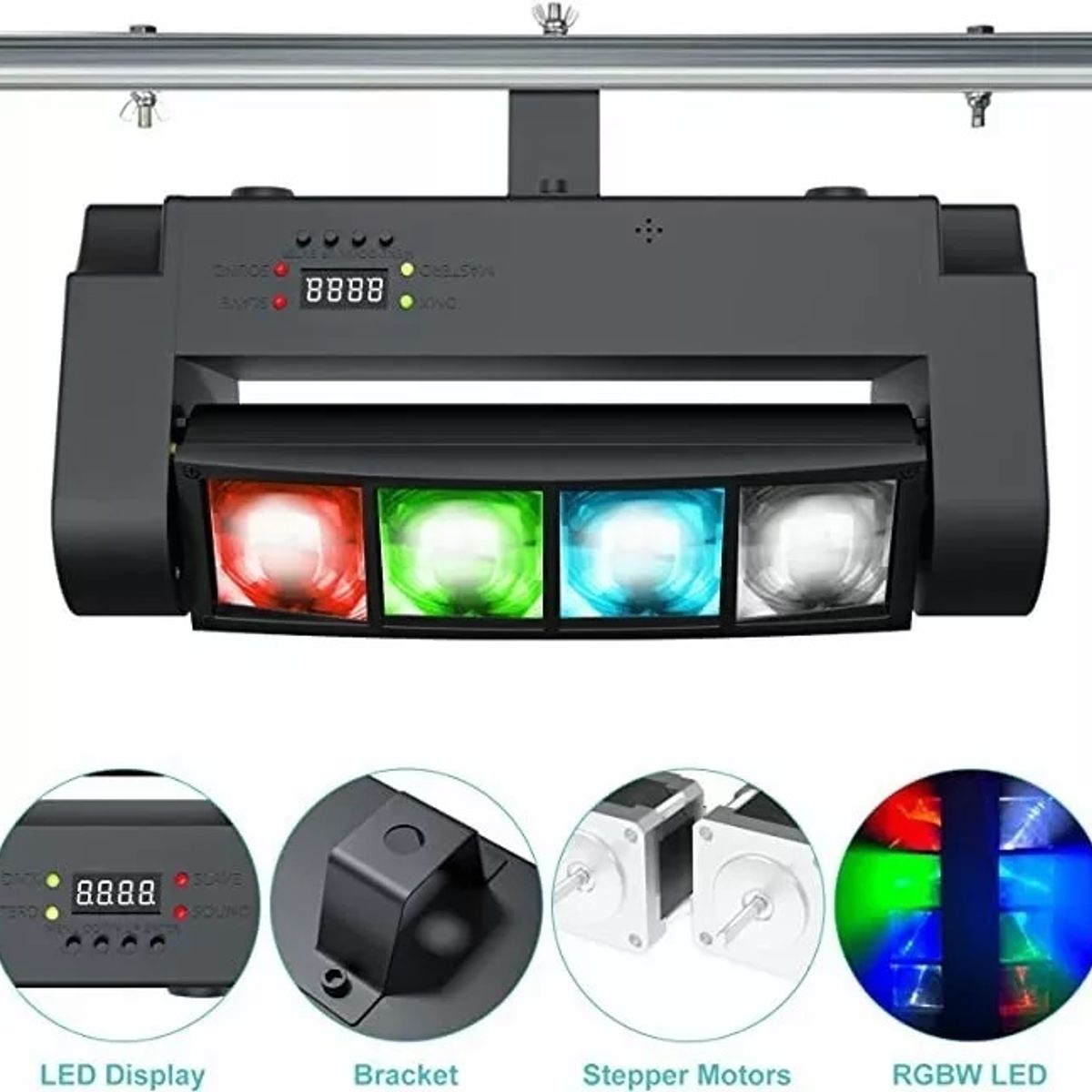 SHOP EHOME BAG - Luces Cabeza Móvil Led Spider Rgbw Dmx 8x3w Luz Disco