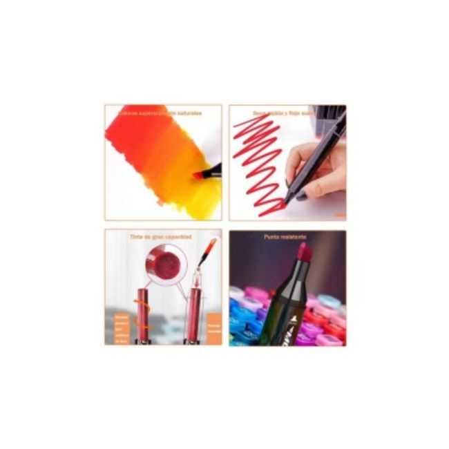 GENERICO - 120 Colores Plumones Doble Punta Pincel para Principiantes