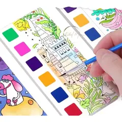 GENERICO - Libreta Para Pintar Con Acuarela Diseños Para Niñosniñas