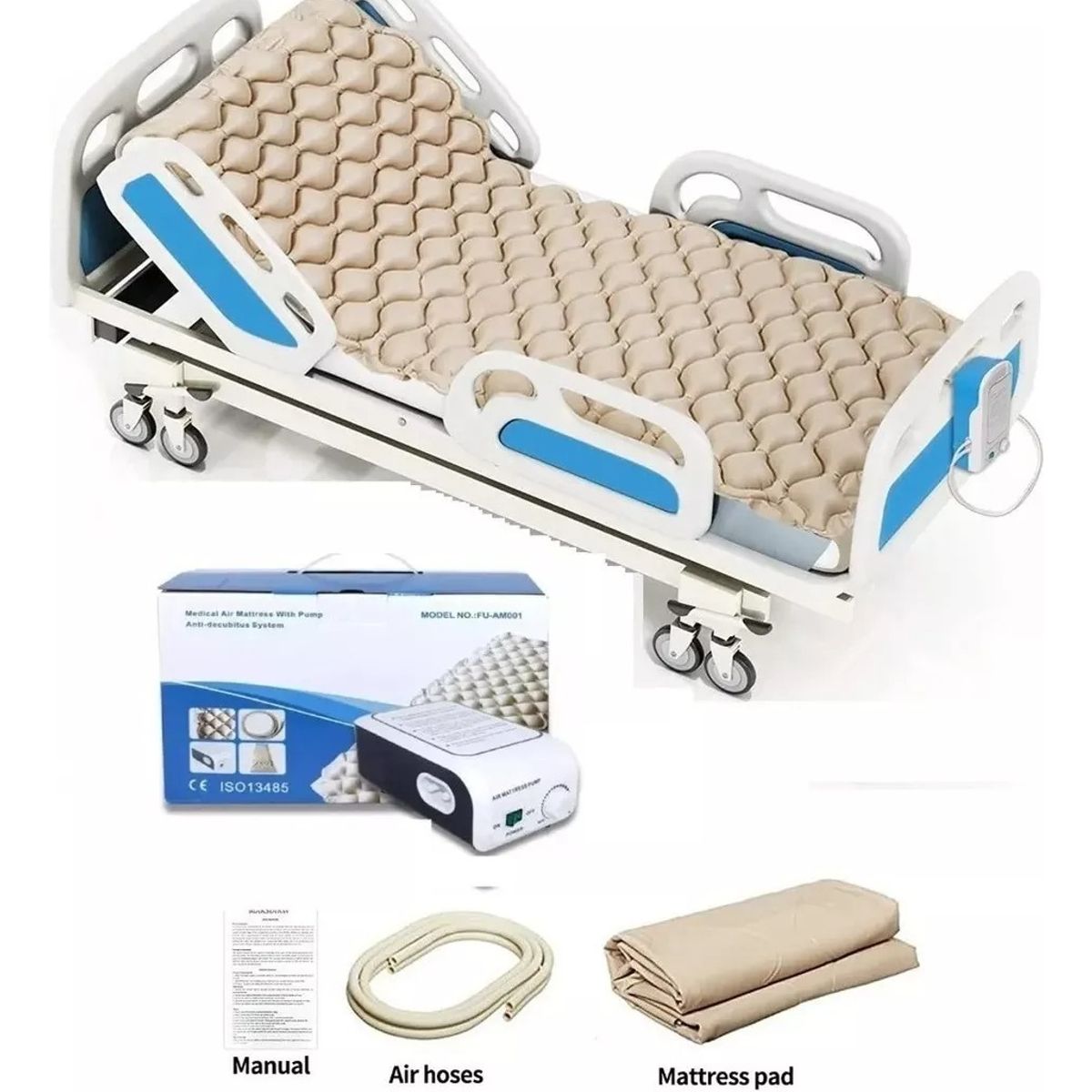 GENERICO - Cubre Colchón Antiescaras Antiacaros Con Motor