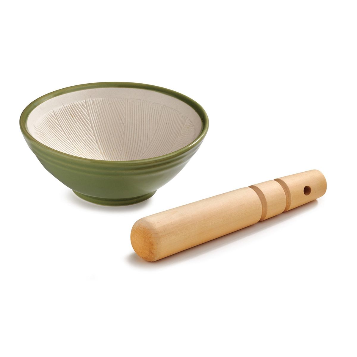 GHIDINI - Mortero Suribachi con Maja de Madera Haya