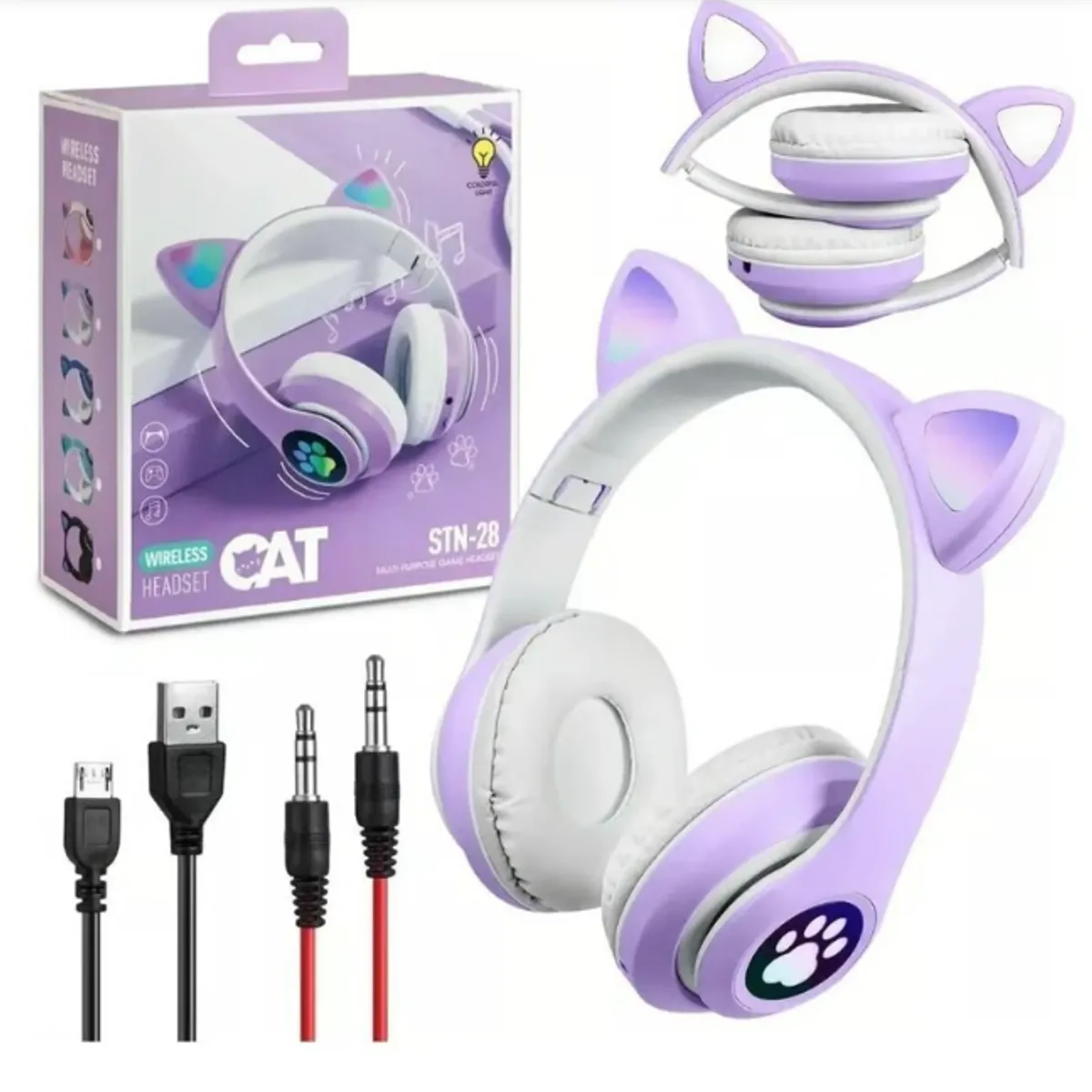 GENERICO - Auriculares gamer inalámbricos CAT
