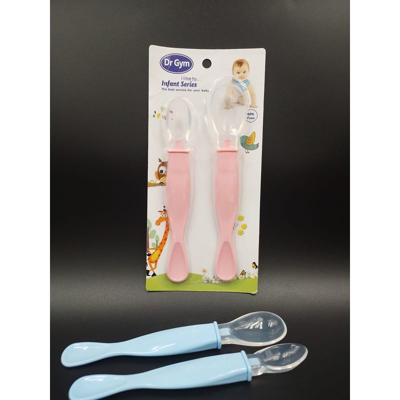 GENERICO - Set 2 Cucharas De Silicona Suave Para Bebé