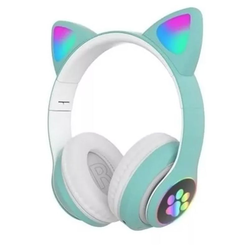 GENERICO - Auriculares gamer inalámbricos CAT STN-28 verde con luz LED