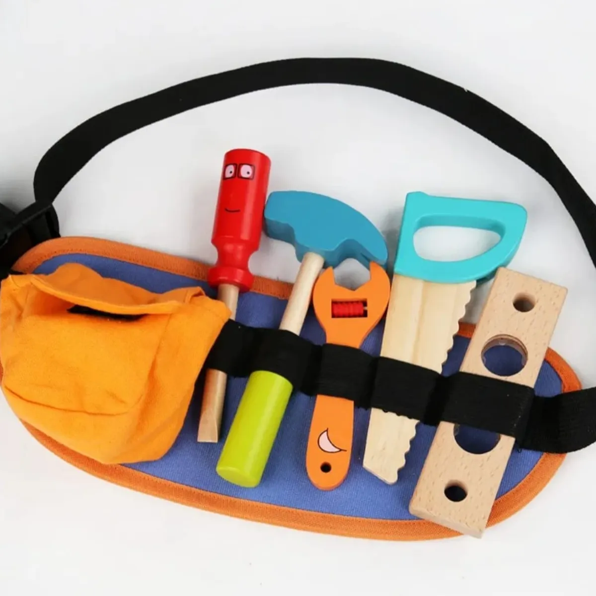 GENERICO - Juego Didáctico Cinturón De Herramientas Madera Niños
