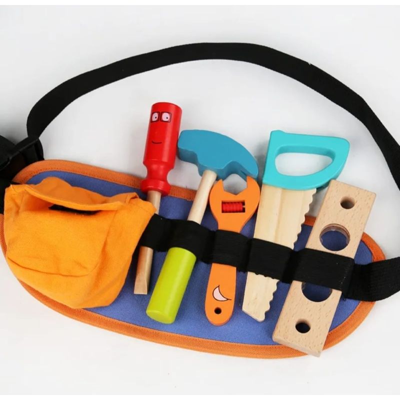 GENERICO - Juego Didáctico Cinturón De Herramientas Madera Niños