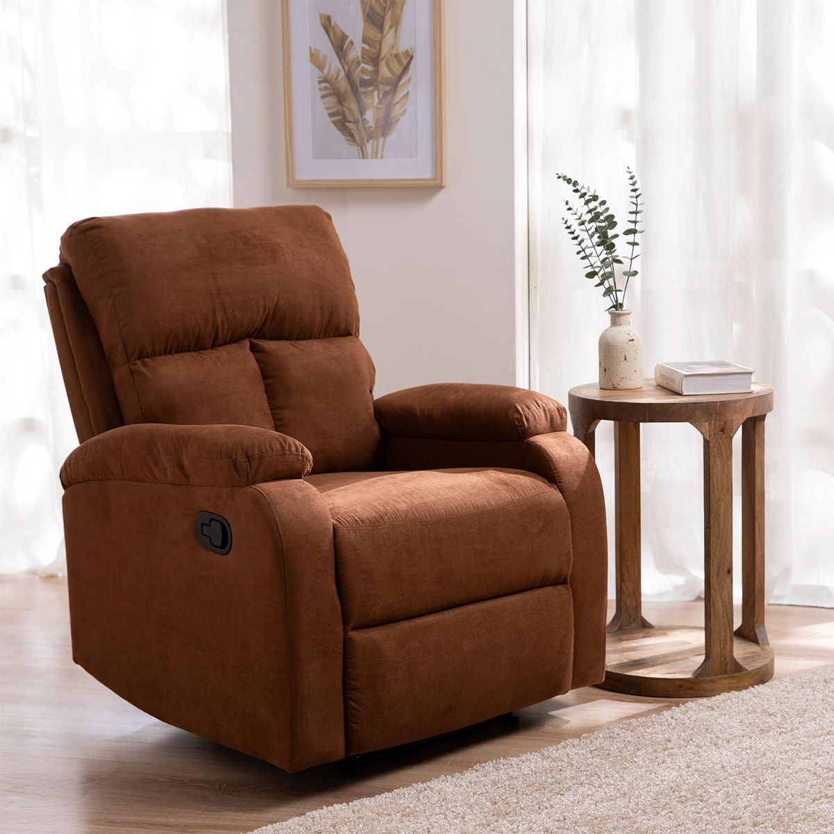 DANIELS - Berger Reclinable Moderno Lino Café Matheus