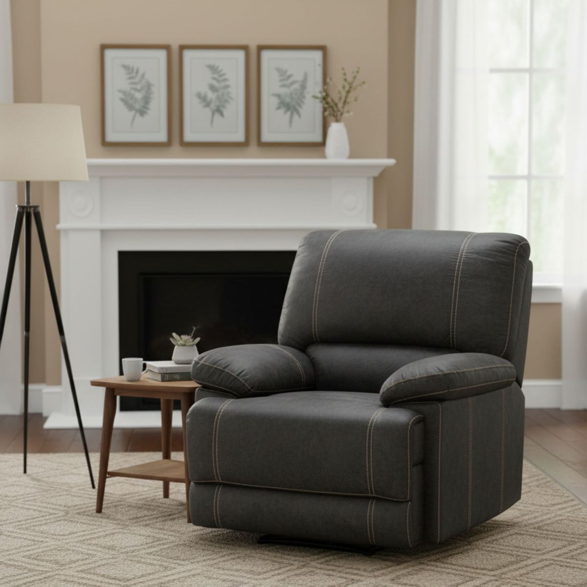 DANIELS - Berger Reclinable Moderno Castle Gris 98023GR