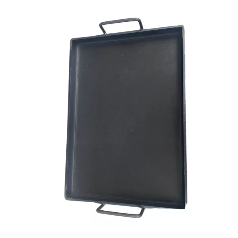 GENERICO - Plancha Churrasquera 38 X 24 Cm Espesor 4mm - Cukin Color Negra