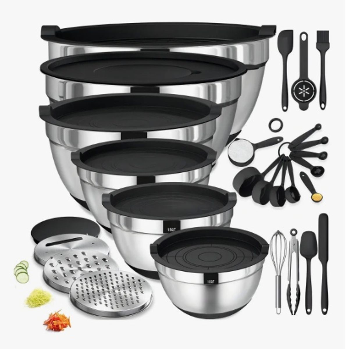 GENERICO - Juego De Bowl Con Tapa Hermética, 6pcs
