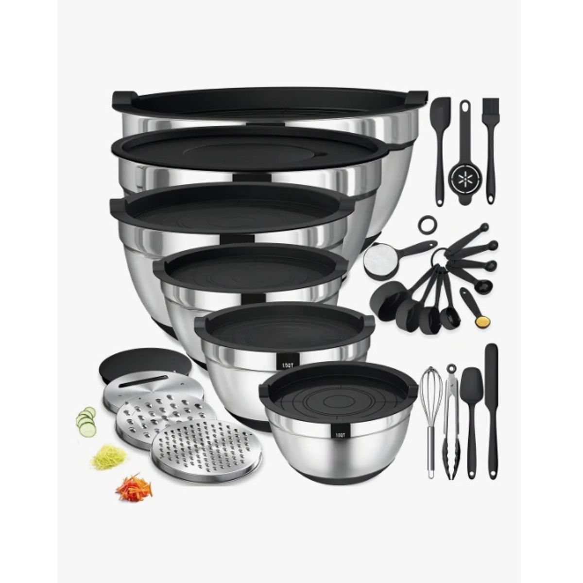 GENERICO - Juego De Bowl Con Tapa Hermética, 6pcs