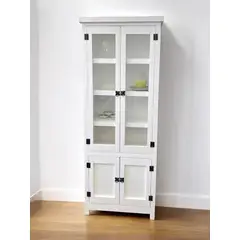 GENERICO - VITRINA DE COLOR MADERA BLANCO MGR MUEBLES
