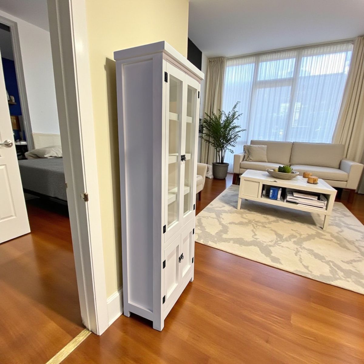 GENERICO - VITRINA DE COLOR MADERA BLANCO MGR MUEBLES