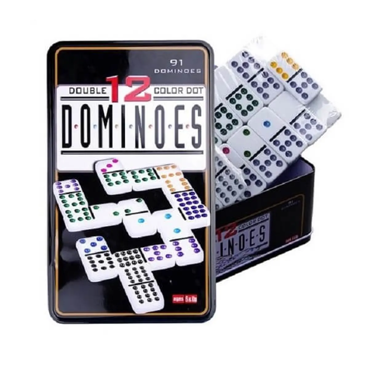 GENERICO - Domino 91 Piezas Con Caja Metalica