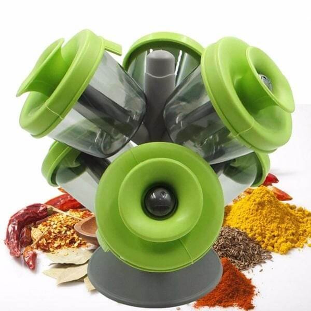 GENERICO - Especiero Rack Condimentero Pop Up 6 piezas