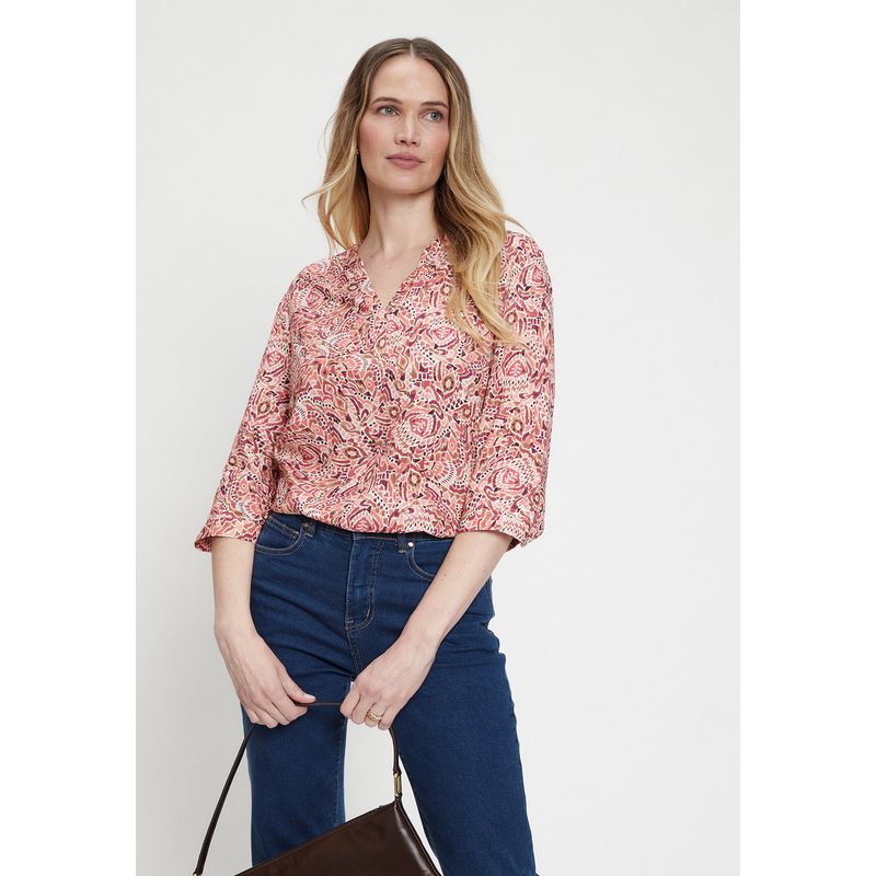 MA GRIFFE - Blusa Manga Larga Rosado Mujer Magriffe