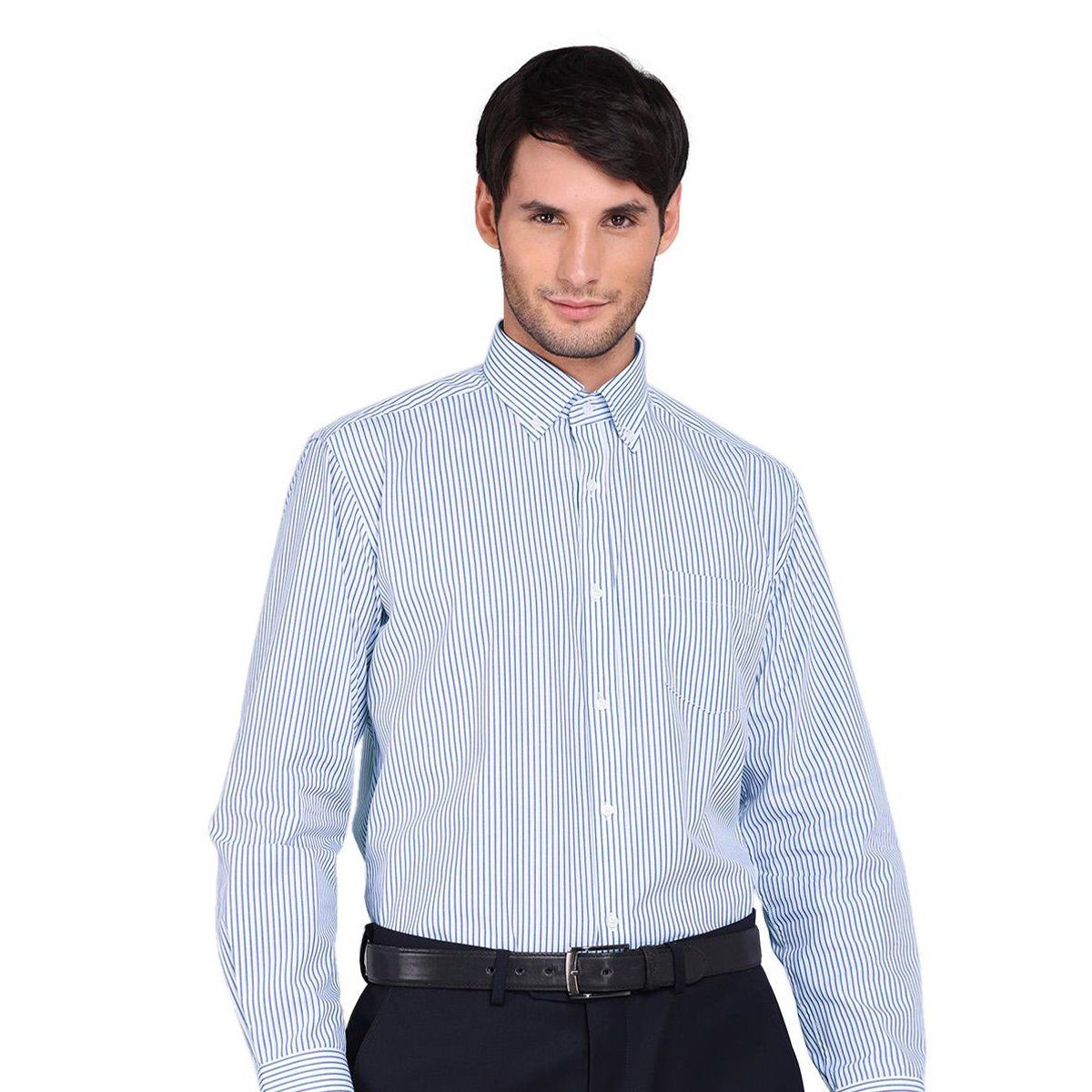 ARROW - Camisa a Rayas Formal Hombre Cuello con Botones Bolsillo Tailored Fit