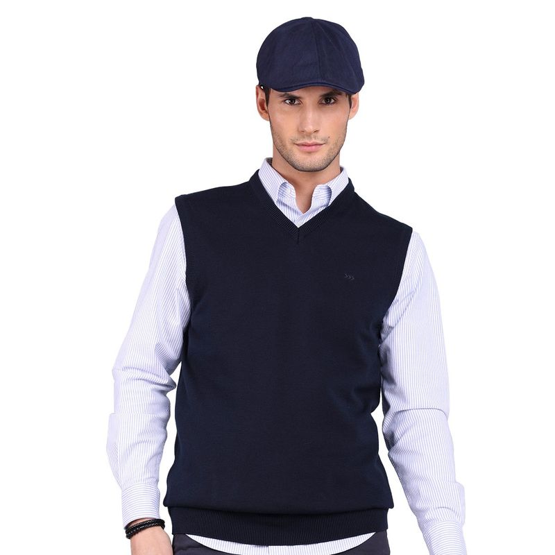 ARROW - Sweater Chaleco Azul Hombre Sin Mangas Cuello V semiformal trabajo