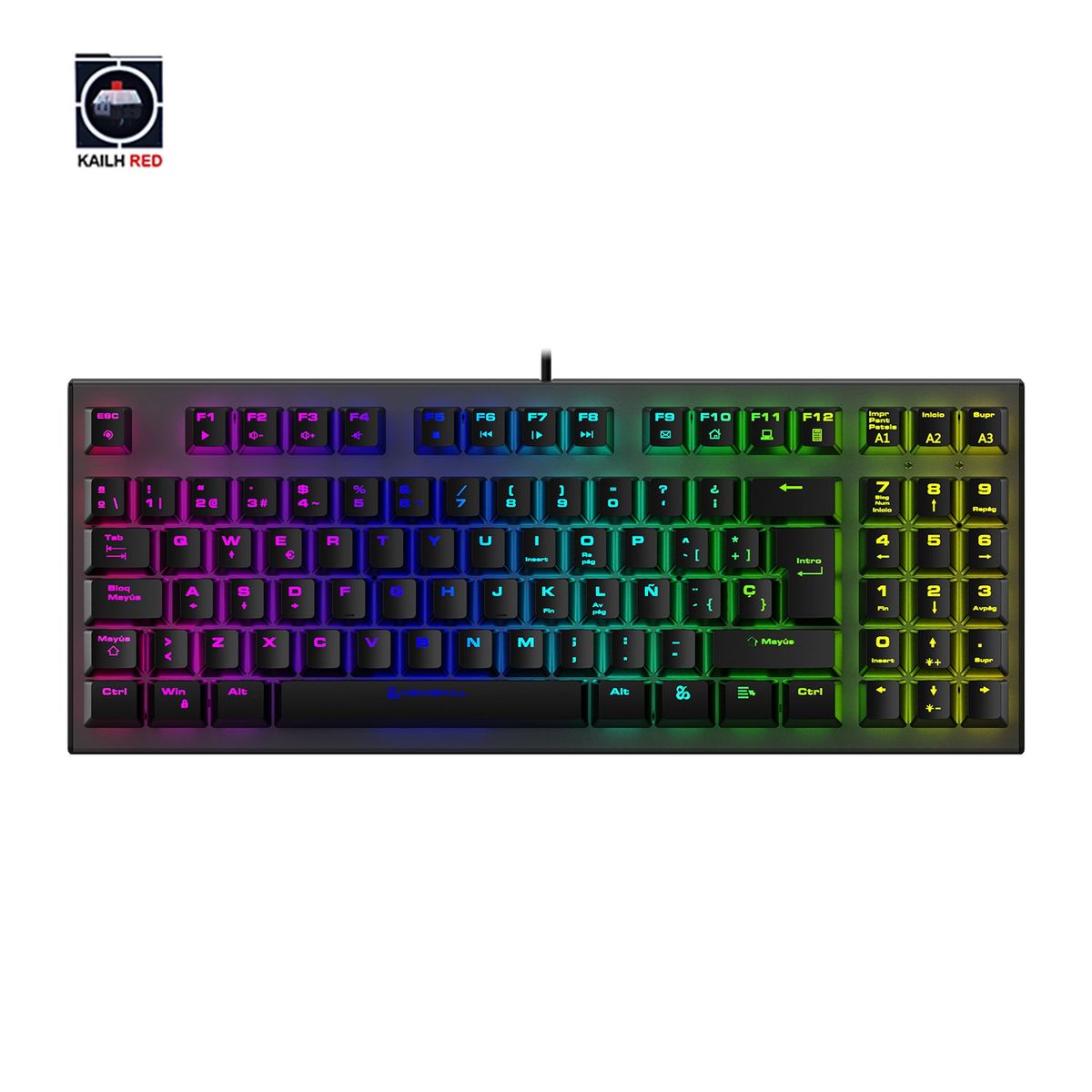 NEWSKILL - Teclado Gamer Chronos TKL Negro Switch Outemu Red