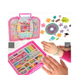GENERICO - Set para hacer bisutería maleta Kit para hacer pulseras