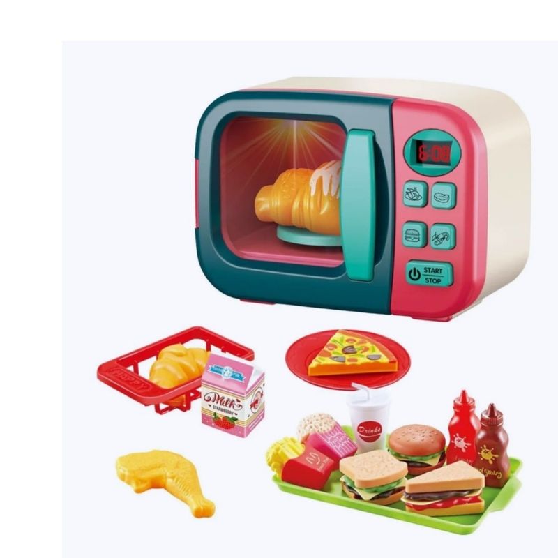 GENERICO - Juguete Mini Horno Microondas con Luz y Sonido