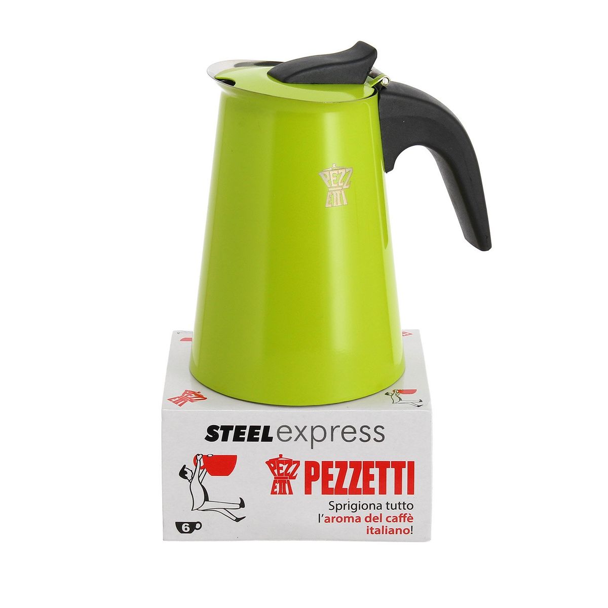 PEZZETTI - Cafetera  Steel Express 6 Tazas Pistacho