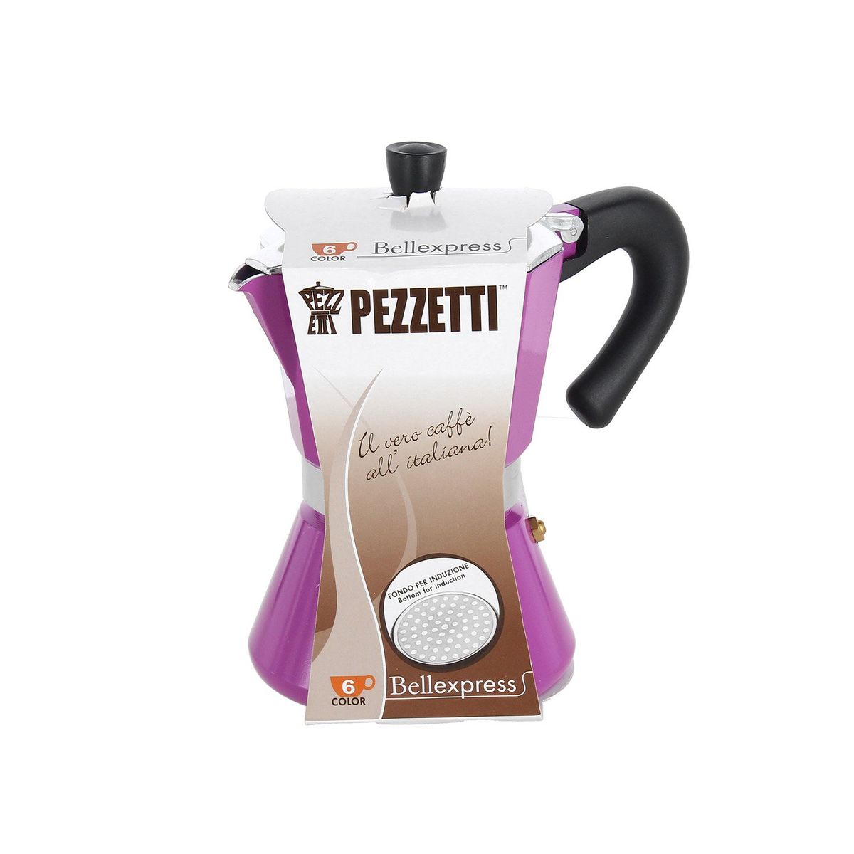 PEZZETTI - Cafetera Bellexpress 6 Tazas Morada