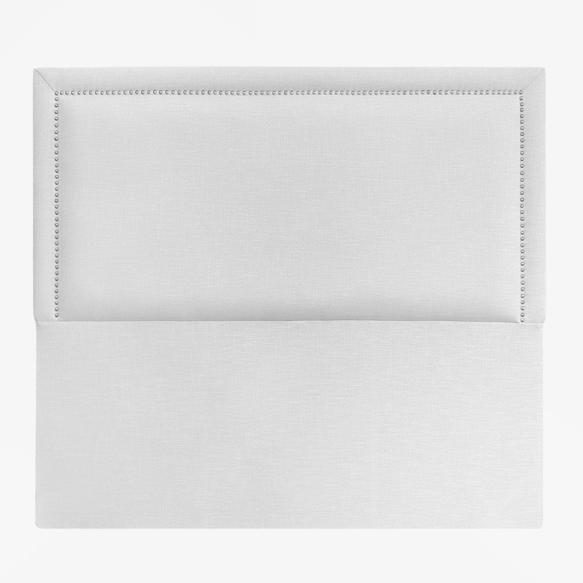 ESPACIO HOGAR - Respaldo de Cama Flat Frame Tachas Lino Crema - 1 Plaza