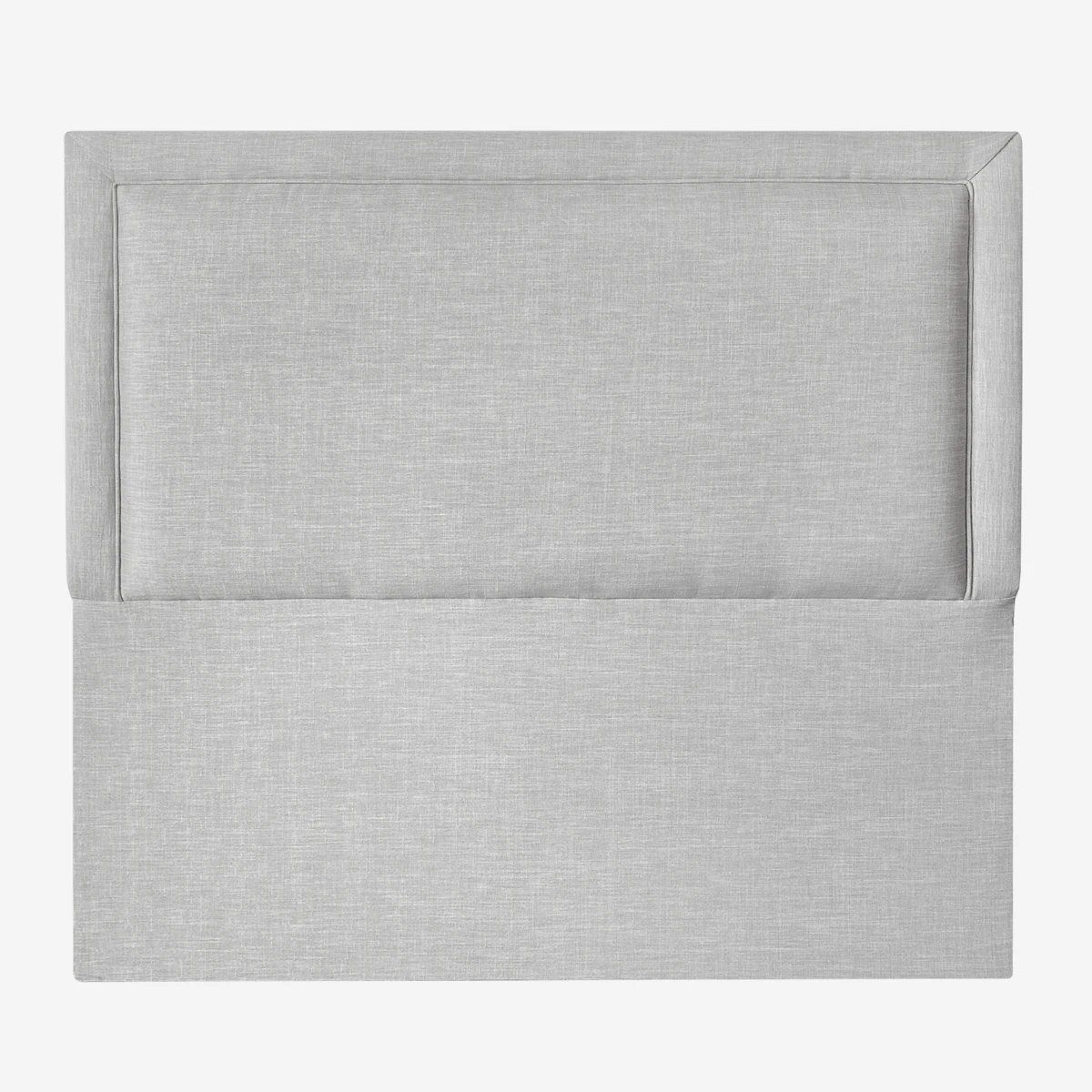ESPACIO HOGAR - Respaldo de Cama Flat Frame Vivo Lino Gris Plata - 1.5 Plaza