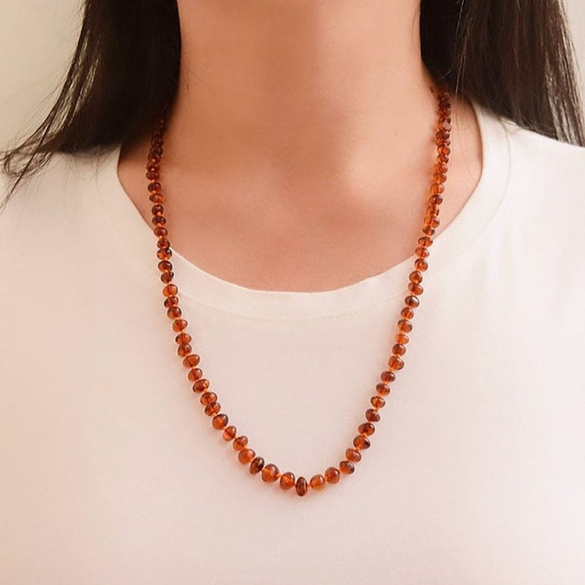 GENERICO - Collar de Ámbar Báltico Certificado para Adulto 60 cm