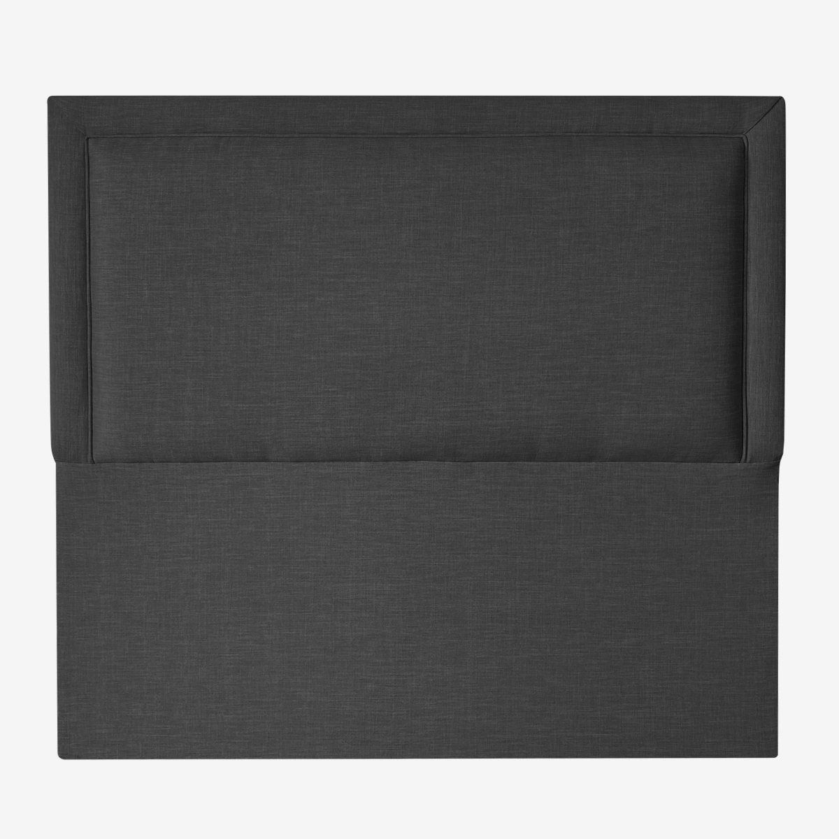 ESPACIO HOGAR - Respaldo de Cama Flat Frame Vivo Lino Grafito - 2 Plazas
