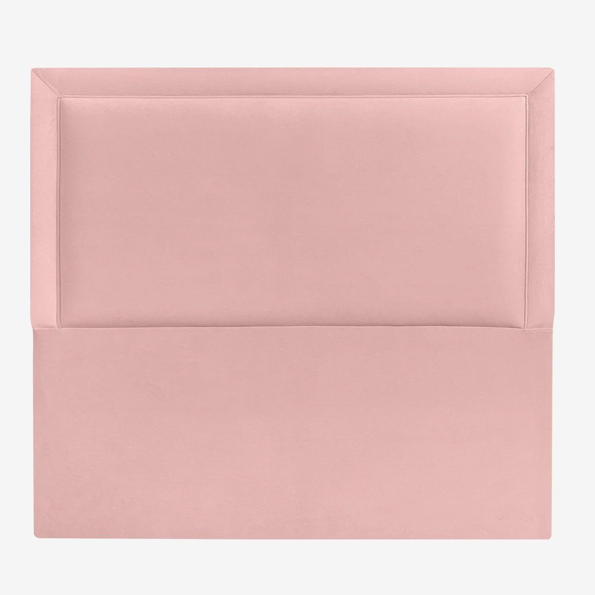 ESPACIO HOGAR - Respaldo de Cama Flat Frame Vivo Felpa Rosado Claro - 1.5 Plaza