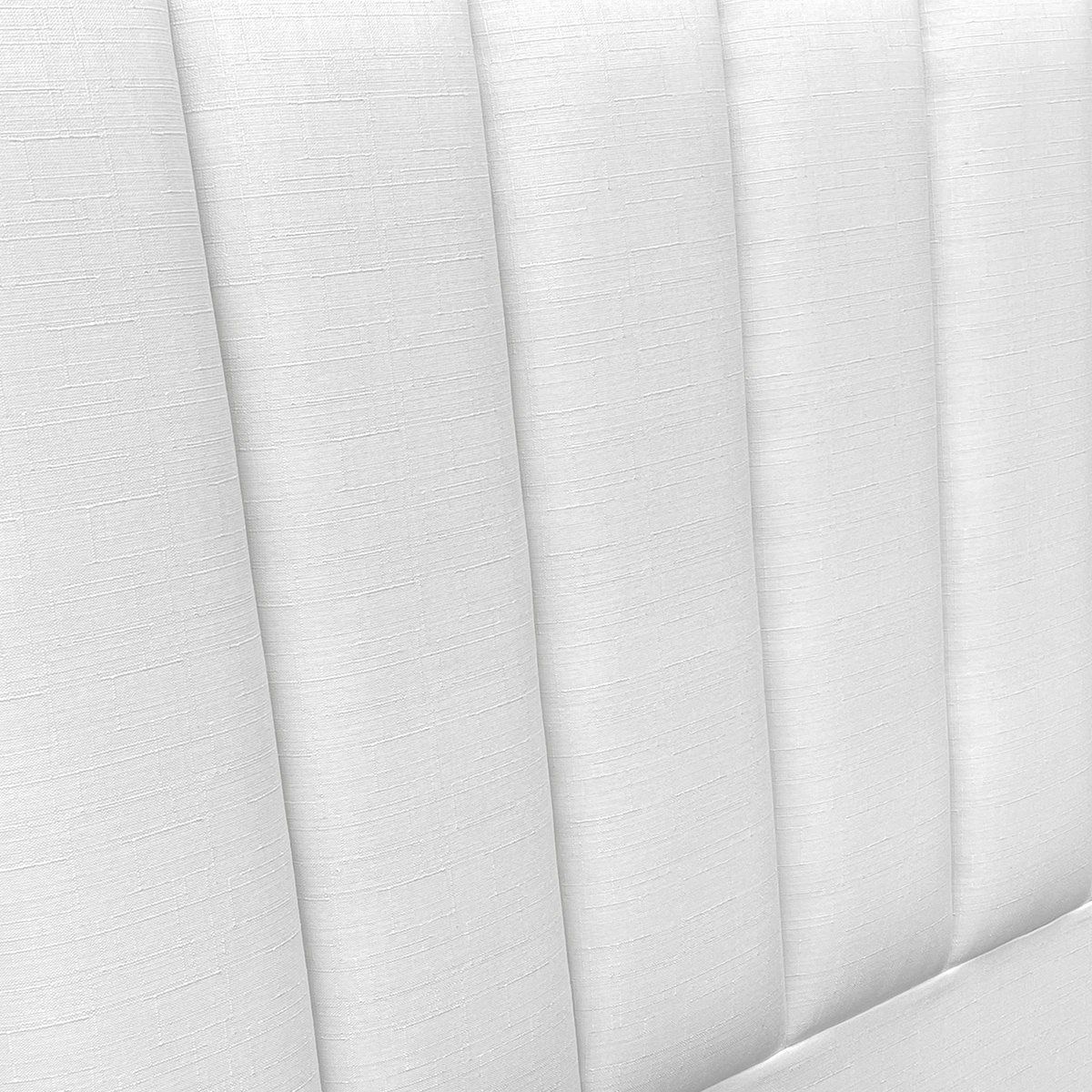 ESPACIO HOGAR - Respaldo de Cama Tubular Vertical Lino Crema - Queen