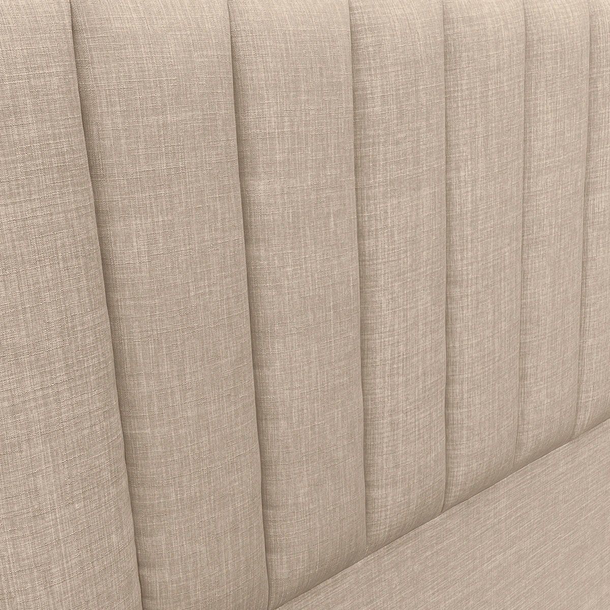 ESPACIO HOGAR - Respaldo de Cama Tubular Vertical Lino Beige - Queen