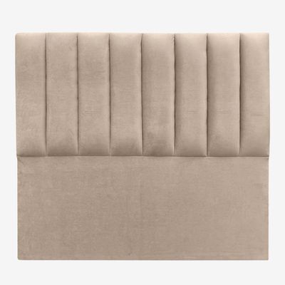 Imagen 2 del producto Respaldo de Cama Tubular Vertical Felpa Beige - 2 Plazas