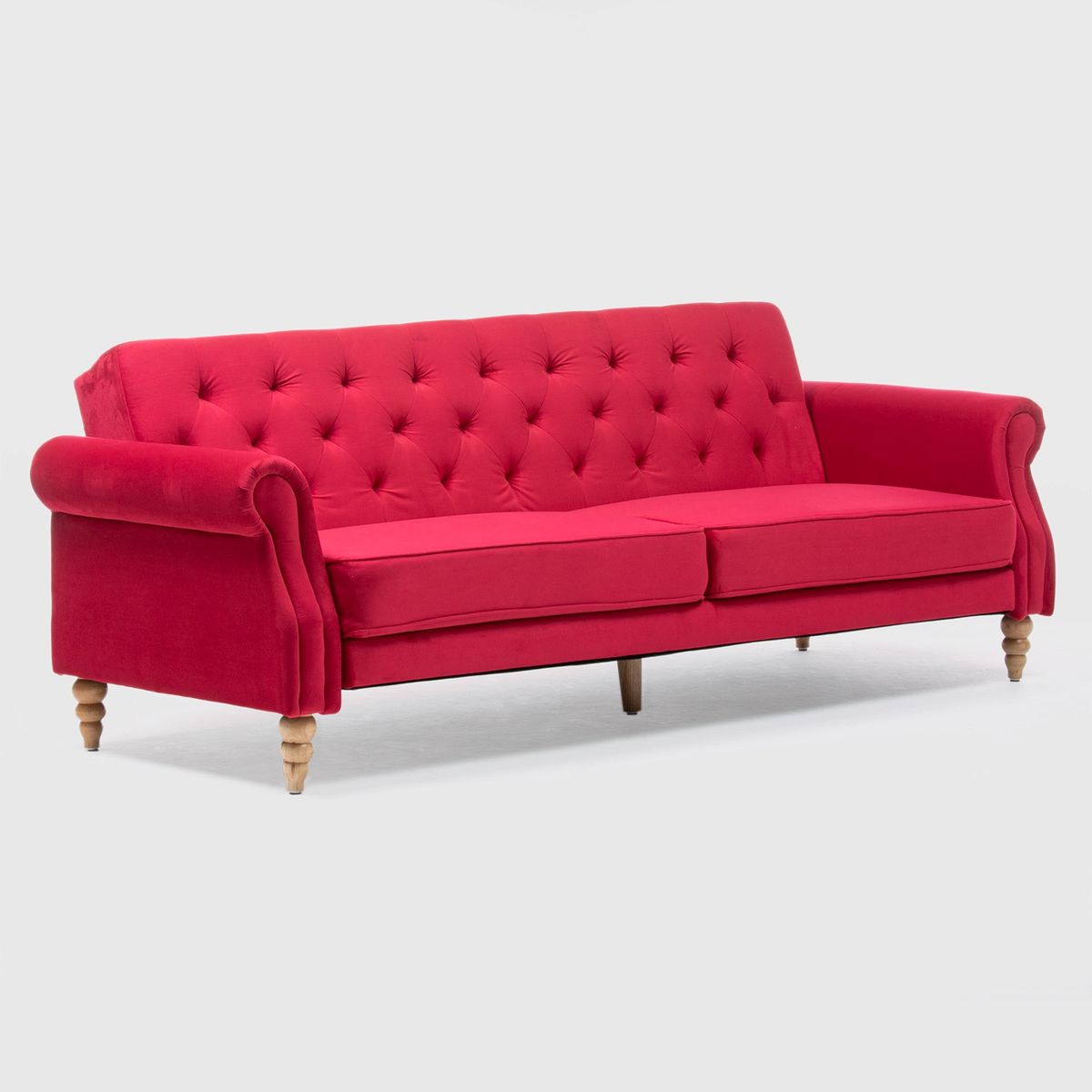 DANIELS - Sofá Futón 3 Cuerpos Clásico Milán Rojo EG2025RE