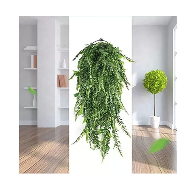 GENERICO - Helecho Fino Colgante Flor Artificial Vara Frondosa