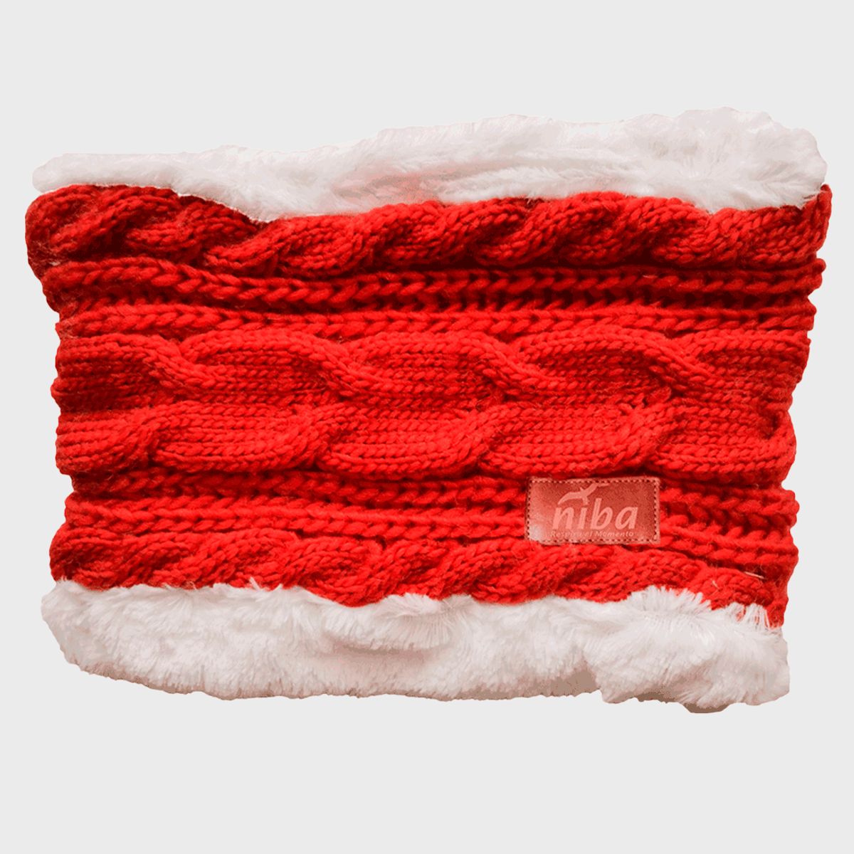 NIBA - Bufanda  Lana Circular Naranjo Niba