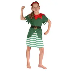 TODODISFRACESCHILE - Disfraz Duende Navidad NIÑA Talla 11 - 14 años