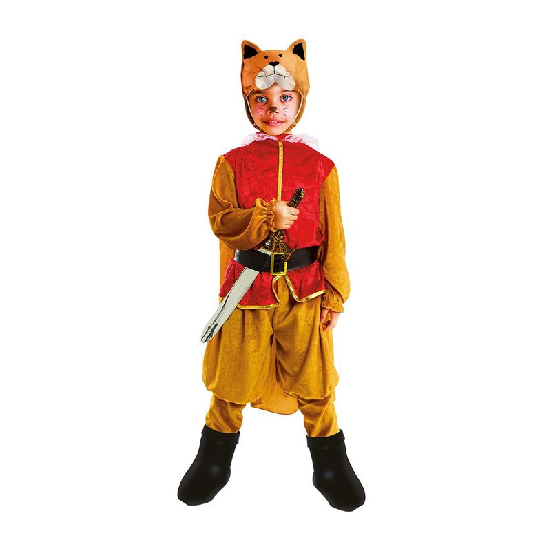 TODODISFRACESCHILE - Disfraz Gato con Botas Talla 3 - 4 años