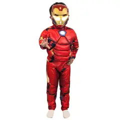 TODODISFRACESCHILE - Disfraz Iron Man Musculos Talla 4 a 6 años