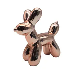 GENERICO - Adorno Perro Mascota Efecto Globo Metalizado Decoracion - Rojo