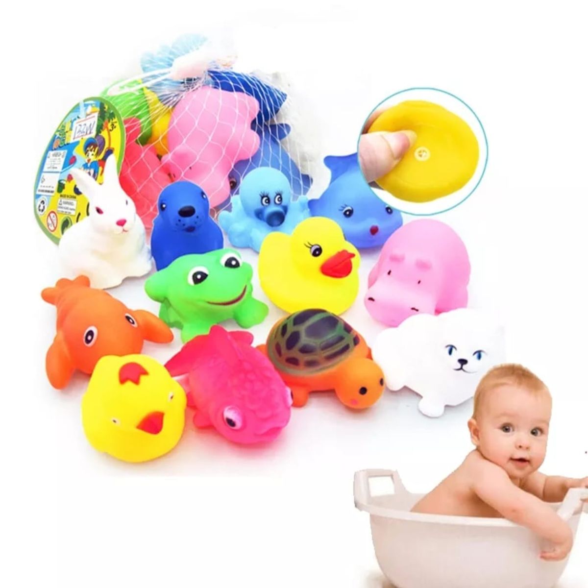 GENERICO - Pack Juguetes De Baño Para Niños Flotan En El Agua