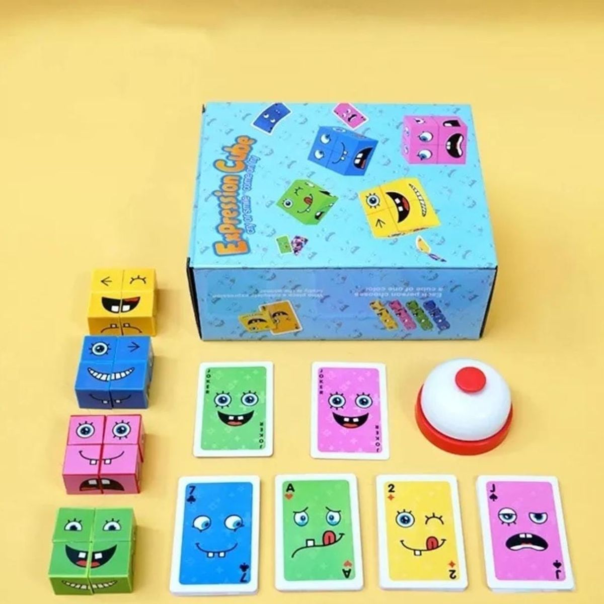 GENERICO - Juego De Puzzle Cubos Didáctico Expresiones Y Emociones