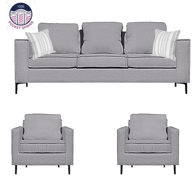 SITIAL HOME - Living 311, Venetto,Sofa 3 cuerpos mas 2 poltronas  resortes U.S.A